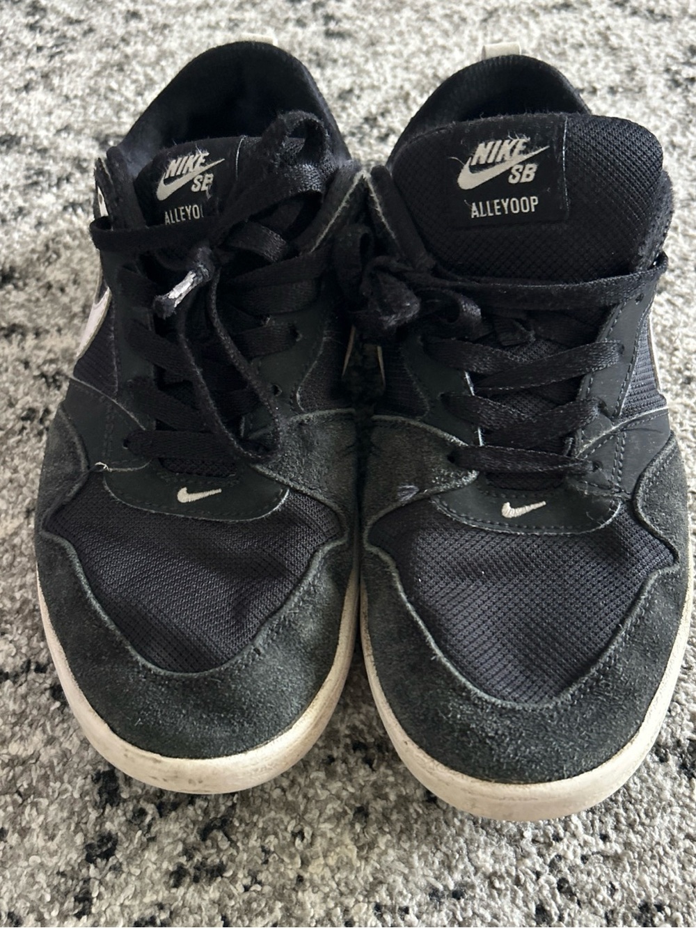 Nike SB Alleyoop Kids Black White Sneakers